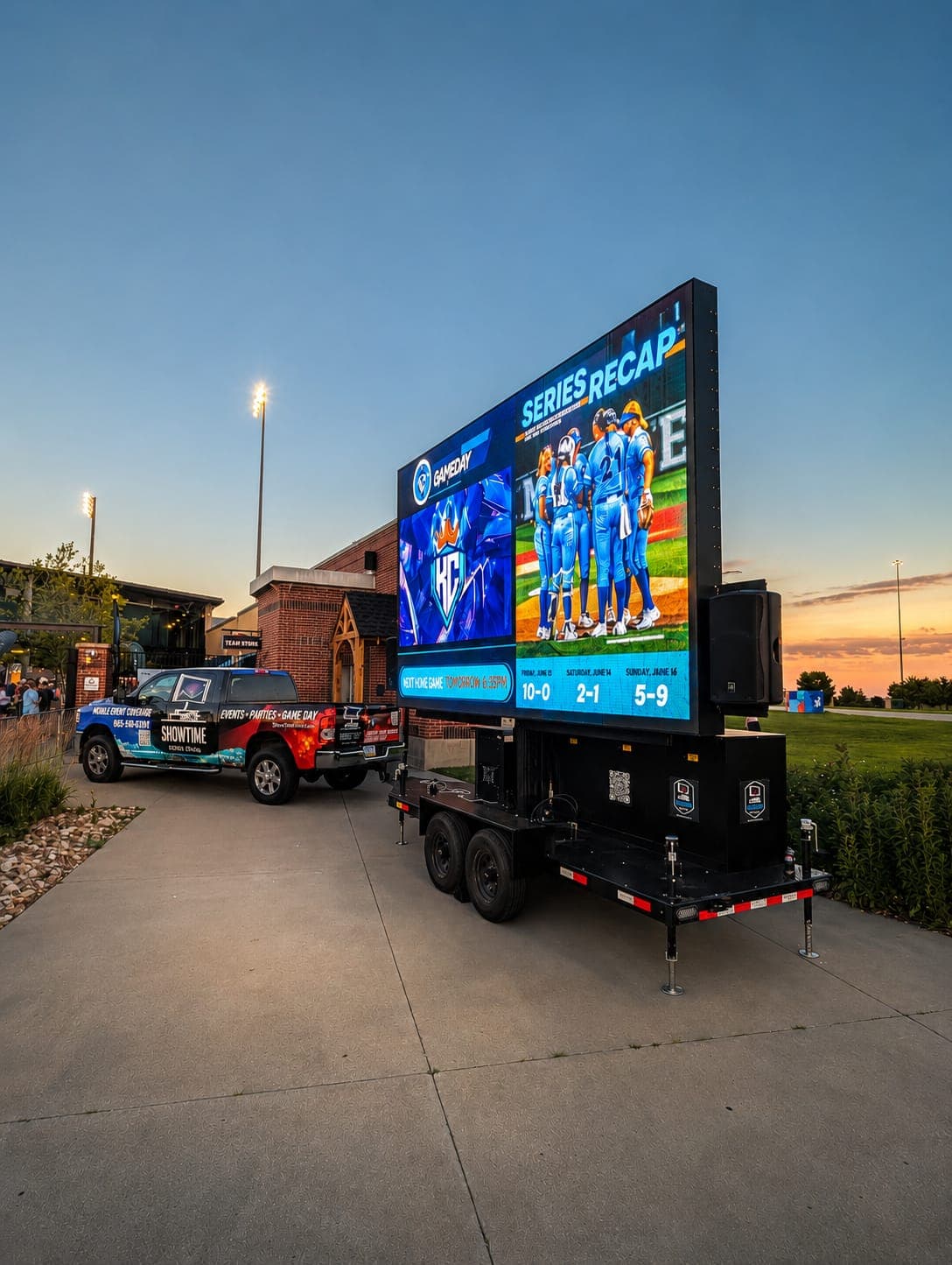 Showtime LED trailers staged for deployment